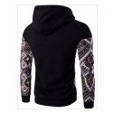 Hooded Acasalho Men's Casual Printed Abstract Vintage Casual