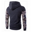 Hooded Acasalho Men's Casual Printed Abstract Vintage Casual