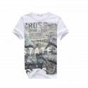 Camiseta Estampada CROSS Masculina Casual Básica Manga Curta