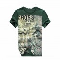 CROSS Men's Casual Short Sleeve Printed T-Shirt