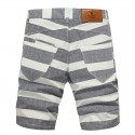 Bermuda Men's Striped Summer Gray and Blue Beach