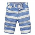 Bermuda Men's Striped Summer Gray and Blue Beach