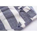 Bermuda Men's Striped Summer Gray and Blue Beach