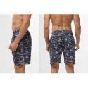 Bermuda Masculina Listrada Estampada Moda Praia Curto