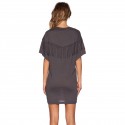 Dress Indian Short Dark Grey Vintage with Tassel