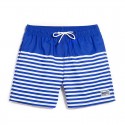 Short de Banho Masculino Listarado Azul Curto Verão Praia Esporte