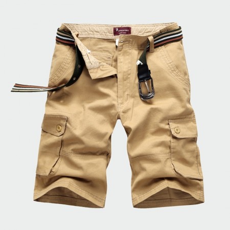 Men's Casual Military Loose Shorts with Wide Pockets on the Side