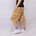 Men's Casual Military Loose Shorts with Wide Pockets on the Side