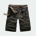 Men's Casual Military Loose Shorts with Wide Pockets on the Side