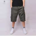 Calção Masculino Militar Solto Casual com Bolsos Largos na Lateral