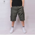 Men's Casual Military Loose Shorts with Wide Pockets on the Side