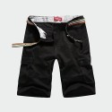 Men's Casual Military Loose Shorts with Wide Pockets on the Side