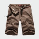 Men's Casual Military Loose Shorts with Wide Pockets on the Side