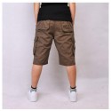 Men's Casual Military Loose Shorts with Wide Pockets on the Side