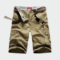 Men's Casual Military Loose Shorts with Wide Pockets on the Side