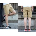 Men's Basic Bermuda Casual Short Solid Color Fine Knit