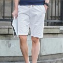 Men's Basic Bermuda Casual Short Solid Color Fine Knit