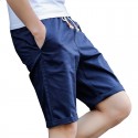 Men's Basic Bermuda Casual Short Solid Color Fine Knit