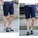 Men's Basic Bermuda Casual Short Solid Color Fine Knit