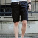 Men's Basic Bermuda Casual Short Solid Color Fine Knit