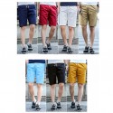 Men's Basic Bermuda Casual Short Solid Color Fine Knit