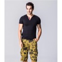 Short Masculino Estilo Militar Camuflagem Varios Bolsos