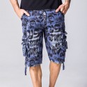 Men's Short Sleeve Printed Fashion Letters and Handbags