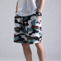 Short Masculino Camuflagem Militar Casual Colorido