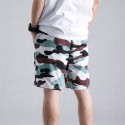 Short Masculino Camuflagem Militar Casual Colorido