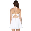 Vestido Branco Elegante Formal Curto Império