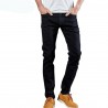 Calças Jeans Masculinas Preta Elástica Slim Moda Casual