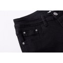 Calças Jeans Masculinas Preta Elástica Slim Moda Casual