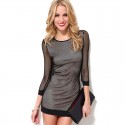 Dress Sophisticated Grey Ballad Short Female Long Sleeve