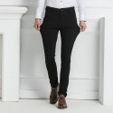 Calça Moderna Masculina Executiva Preta Padrão Elegante