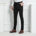 Calça Moderna Masculina Executiva Preta Padrão Elegante