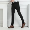 Men's Modern Executive Pants Black Elegant Pattern