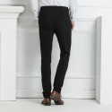 Men's Modern Executive Pants Black Elegant Pattern