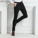 Men's Modern Executive Pants Black Elegant Pattern