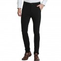 Men's Modern Executive Pants Black Elegant Pattern