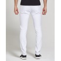 Calça Slim Branca Masculina Rasgada Moda Casual Casual Bonita