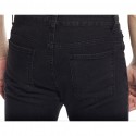 Calças Masculina Slim Preta em Degrade Rasgada no Joelho Skinny