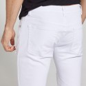 Men's Jeans Slim Fit White Skinny Jeans Torn