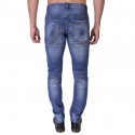 Calça Jeans Masculina Rasgada Casual Azul Slim Moda Urbana