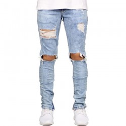 calça jeans rasgadinha masculina