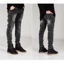 Calça Jeans Masculina Slim Fit Jovem Play Festa Balada Relevo