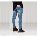 Calça Jeans Masculina Slim Fit Jovem Play Festa Balada Relevo