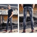 Calça Jeans Masculina Elegante Esporte Riscado Slim Fit Lisa Básica