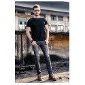 Calça Jeans Masculina Elegante Esporte Riscado Slim Fit Lisa Básica