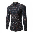 Stylish Men's Print Shirt Designs Long Sleeve Casual