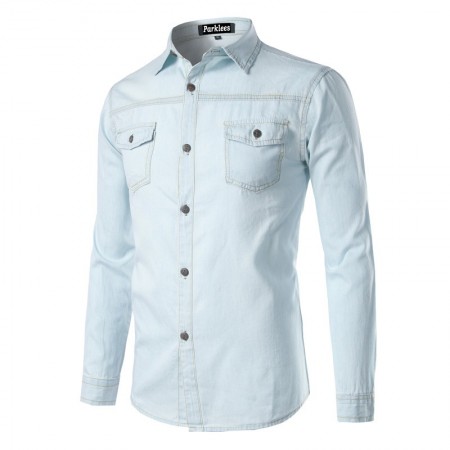 camisa jeans masculina branca